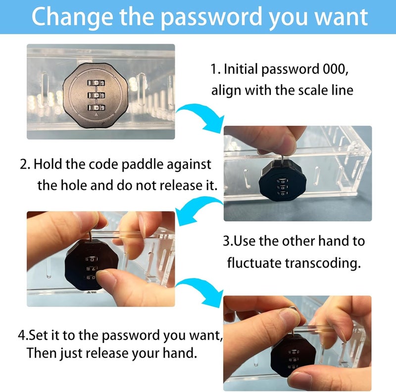 Young Dance Universal Thermostat Combination Lock Box, Clear Large Thermostat Guard for Wall Thermostats, Thermostat Cover Fits Thermostats 6.5 "H x 4.72 "W x 1.97 "D or Smaller (1 Set) - Image 4